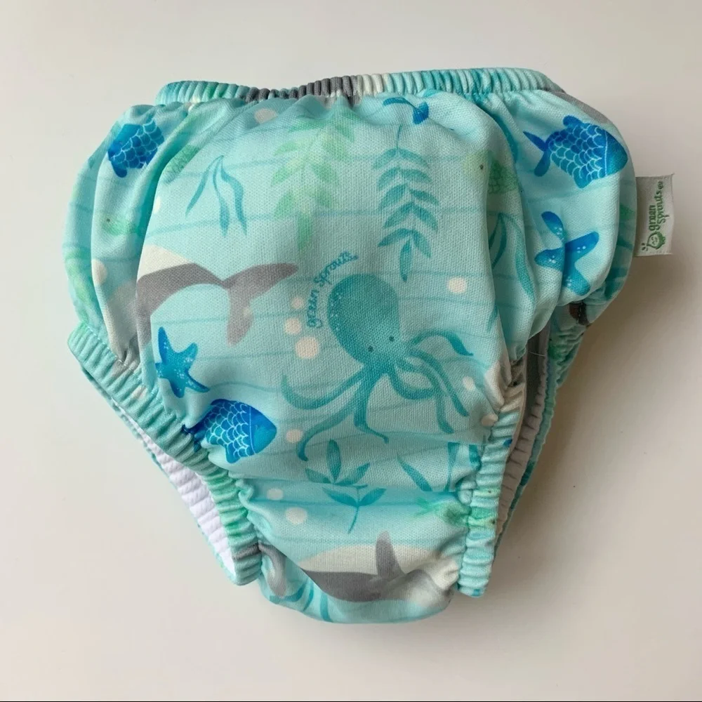 Green Sprouts Sea Life Print Swim Diaper